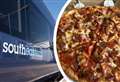 Dad munched on pizza while exposing himself on train